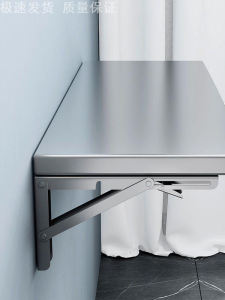 Extra Thick Stainless Steel Wall Mounted Shelf Kitchen Storage Rack Foldable Single Layer Table Top Holder Dining Table Support