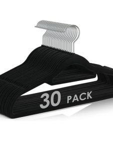 เสื้อผ้าแขวนแบบหนาสีดำ ตัวรัดคอเสื้อผ้าสไตล์ญี่ปุ่น ไม่มีรอยตะเข็บ สำหรับบ้าน วิลล่า เสื้อผ้า ร้านเสื้อผ้า วัสดุไนลอน