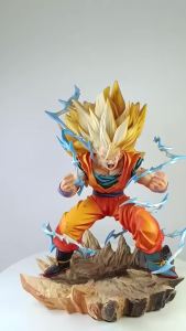 Bandai | 30cm AW Studio action figures SSJ3 Goku SSJ2 Goku GK Statue Dragon Ball Figures Collection