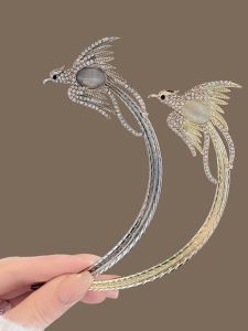 เข็มผมรูปฟีนิกซ์สไตล์จีนใหม่ เครื่องประดับผมแบบเรโทรหรูหรา ทรงมน สไตล์ย้อนยุค เครื่องประดับผมสำหรับผู้หญิง