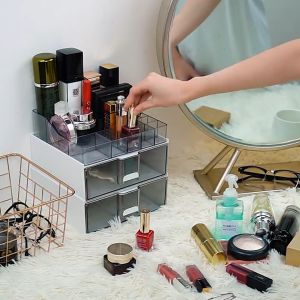 MORETHAN1 Stackable Desk Organizer Stackable Storage Drawer for Home Office Crafts Pencils Makeup items
