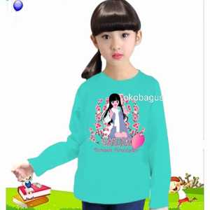 Kaos Lengan Panjang Anak Usia 1-12 Tahun Gambar Sakura & Bunga DTF
