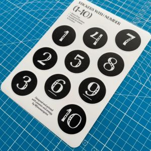 Set Number Stickers of 1-100 Alphabet Letter A-Z Symbols. Premium Sticker Label. For Restaurant Dining Table Nombor Meja