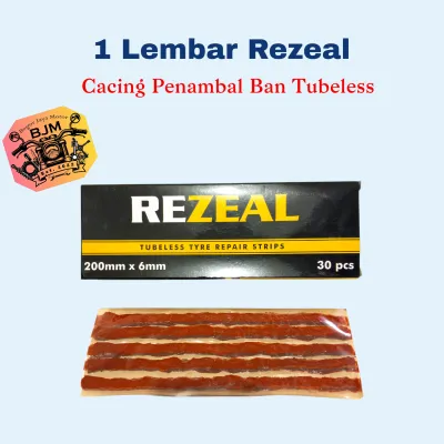 1 lembar isi 5 batang REZEAL TIRE REPAIR TUBELESS TIRE REPAIR STRINGS CACING KARET PENAMBAL BAN TUBELESS TUBLES