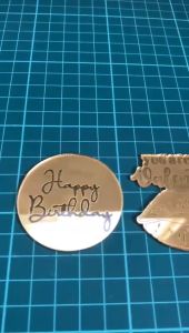 Artkrilik - Hiasan Cupcake Gold Mirror | Pin Tag Cupcake Gold Mirror 5 x 5 cm | Aesthetic