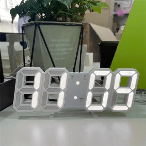 3D LED Digital Clock Wall Decoration Glow Night Mode Decoration for Bedroom Adjustable Electronic Watch Room Decor Aesthetics