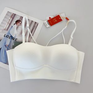 Gufei 27201 ไม่มีสาย Bralette Seamless Anti-exposure ฤดูร้อน สวมใส่ได้ บราชิ้นเดียวหลังสวยไม่มีห่วงเหล็ก หน้าอกเล็ก