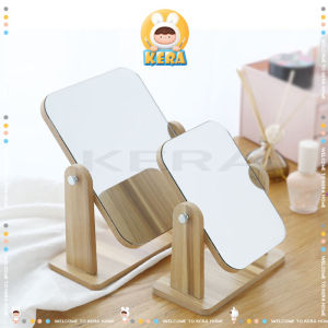 กระจกมินิมอล หมุน/พับ สไตล์เกาหลี กระจกแต่งหน้า กระจกตั้งโต๊ะ กระจกเงา