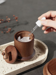 New Chinese Style Study Room Entrance Decorative Solid Wood Aromatherapy Box Folk Wabi-Sabi Style Original Wood No-Flame Fragrance Tray