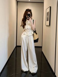 XUECAIQI | Unique Sleeveless Shirt & Casual Pants Set