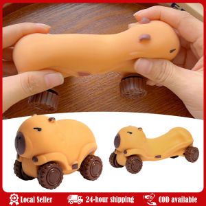 Cartoon Capybara Doll Stretching Sliding Car Toy for Childrens Finger Decompression Pinching Doll Transforming Sliding Car Toys Creative New Capibalala Pull Car Scooter New Fantastic Wheeled Sand Quad Wheel Deformation Decompression Toy