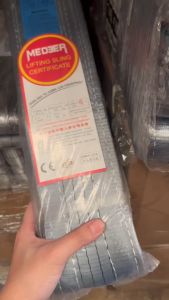 สลิงยกของ สลิงผ้าใบ สายพานยกของ 4ตัน 4เมตร Eye Webbing Sling 4ton4m แบรนด์ SAFTPLUS