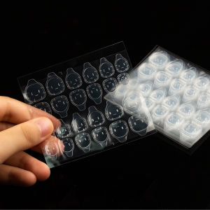 Art Nail Glue Tools Includes 24PCS Jelly Glue Ultra Thin Waterproof Adhesive Stickers Nail File Alcohol Kit Tools