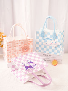 Large Capacity Felt Gift Bag Childrens Birthday Kawaii Hello Kitty Baby One Month Celebration Snack Party Favor Bag