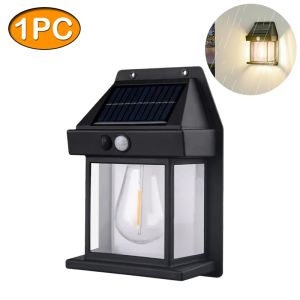 1-4PCS Solar Wall Street Lamp Waterproof Warm Light Sensor Garden Decoration Solar Powered Led Outdoor Lighting Country House