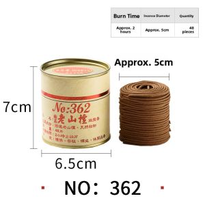 Natural Old Mountain Sandalwood Incense Sticks Taiwan ShimeiYu Indoor Aromatherapy 362/662 Pure Color Incense for Buddha Offering