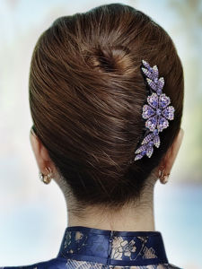 Elegant Korean Style Hair Comb Disk Hair Styling Tool Anti-Slip Diamond in the Back of the Head Mom Model Hair Clip