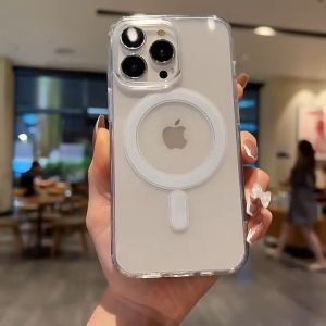 ⚡ พร้อมส่ง ⚡ เคสแม่เหล็กชาร์จไร้สาย กันกระแทก ขอบนิ่ม สําหรับ iphone 11 16 15 13 14 12 Pro Max 15Promax 16Promax ใส กันกระแทก เคส