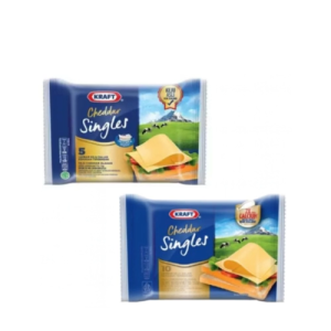 KRAFT KEJU CHEDDAR SINGLES ISI 5&10