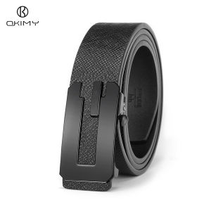 OKIMY Men Belts Real Cowhide Leather Belts Automatic Buckle Belt for Men Original Leather Men’s Waist Belts Nonporous Casual Business Belt Jeans Belt for Men