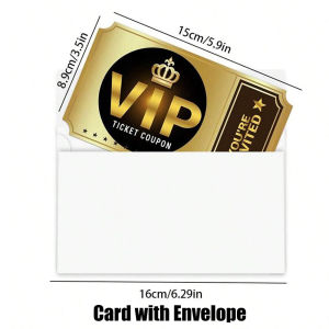 2/12/24Pcs Party Invitations Cards With Envelopes Theme Party Birthday Celebration Movie VIP Party Invitations