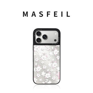 MASFEIL | Magnolia Blossom is suitable for iPhone18Promax mobile phone case ip16 magnetic belt stand Apple 17Pro set Jo5 mirror 13pm all-inclusive 15 literary
