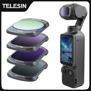 TELESIN Lens Filter Set for DJI OSMO Pocket 3 4 CPL ND16 ND32 ND64 ND256 Black Diffusion Lens  Filter Kit Set For DJI Pocket 4 3