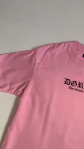 DGRAVE CREATIONS FORTIFY LIGHT PINK T-SHIRT