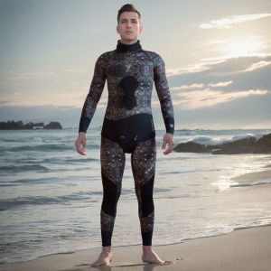 KLEYOU | Mens Full Body Warmth & Cold Protection Wetsuit Semi-Dry