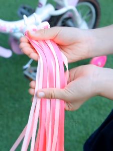 1Pair Children Bike Decor Ribbon Bicycle Handlebar Colorful Tassel Bicycle Decor Accessories