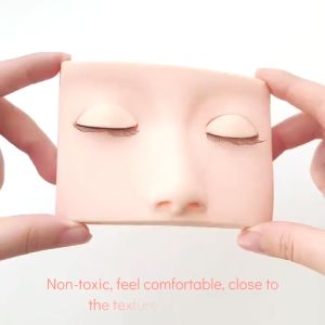 LP I Silicone Practice Eyelash Head Training Mannequin with Removable Eyes Practice Head Model For Eyelash Extension Training Mannequin Head