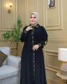 Nayra Mode Azzahra Abaya Bordir Bahan Kiara Sortware Jetblack. 