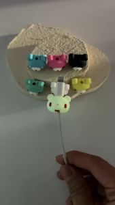 Luminous Kawaii Bear Data Cable Protector Anti Break Cartoon Charger Cable Saver for iPhone Android