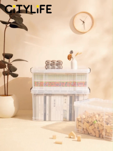 Citylife Plastic Storage Box Transparent Stackable Storage Organizer Large Capacity Storage Box 20L to 96L