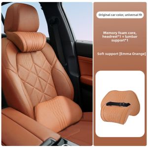 YORLELIE | Neck and Lumbar Support Pillows for Car Set High-density Memory Foam