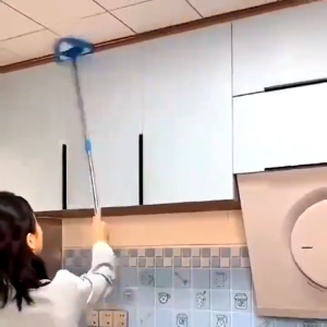 360° Rotatable Triangle Mop Telescopic Long Handle Mop for Ceiling Wall Window Floor Dust Cleaning
