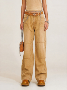 SMFK | Retro Wide Leg Denim Overalls