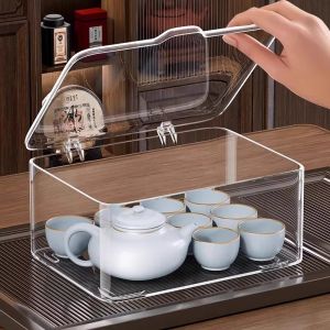 YOULE | Transparent Dust-Proof Tea Organizer Box