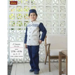 DANNIS Sarimbit D CERAMIC warna off white dan navy