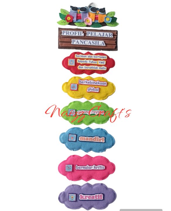 hiasan gantung PROFIL PELAJAR PANCASILA || prakarya sekolah | Lazada
