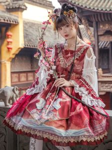 Yue Qi Lolita Dress Original Authentic Chinese Style Op Long Sleeve Dress Daily In Stock Lolita One Piece