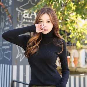 NHV Inner Rajut wanita Sweater Baju Dalaman Turtleneck Knit