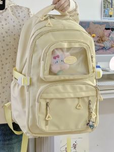 High Capacity School Backpack for Girls Junior And High School Students Dual Shoulder Japanese Style Ins Trendy Pain Backpack