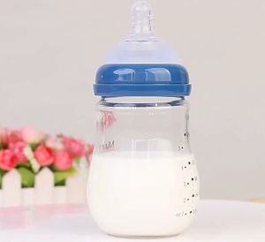 Bình sữa thuỷ tinh cổ rộng chống đầy hơi cho bé 80ml 160ml DD340