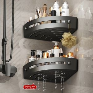 Wall Mounted Bathroom Corner Shelf No Drilling