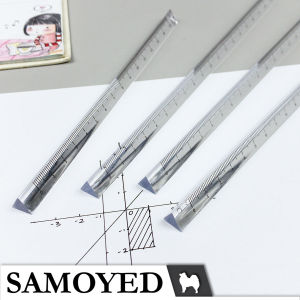 Penggaris / Mistar Prisma Segitiga Plastik Transparan / Bening / Plastic Transparent / Clear Triangular Prism Ruler 15 / 20 cm Samoyed RL-RM