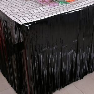1PC Table Skirt Wedding Decoration Table Birthday Party Decor 275*75cm Table Skirt Birthday Decoration Tablecloths For Party