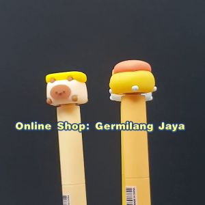 SPARROW Pen Silikon / Silicone Pen / Pen Karakter Lucu Cantik CAT SUSHI (8088)
