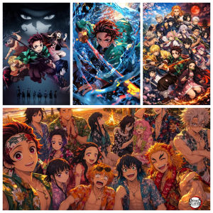 500/1000/1200/2000PCS Jigsaw Puzzles Anime Demon Slayer Family Activity Games for Gameroom Bedroom Home Decor Gift