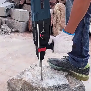 REAIM สว่านไฟฟ้า เครื่องขุดหินอุตสาหกรรม รุ่น 26 สีฟ้า 3 ฟังก์ชัน แรงขุดแรงเจาะ ทนทานใช้งาน